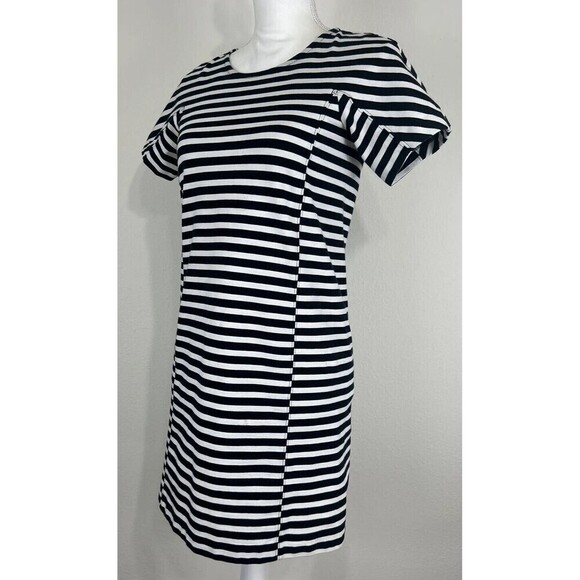 J. Crew Black & White Striped Mini Dress Size XXS (00) - Picture 4 of 12
